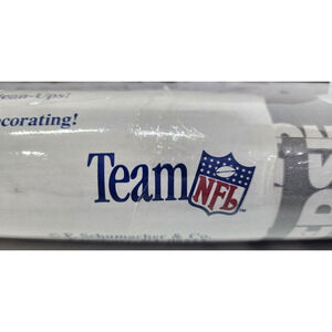 NFL Original Names, Gray/White Pre-Pasted Vinyl Double Roll Wallpaper, 56 Sq. Ft
